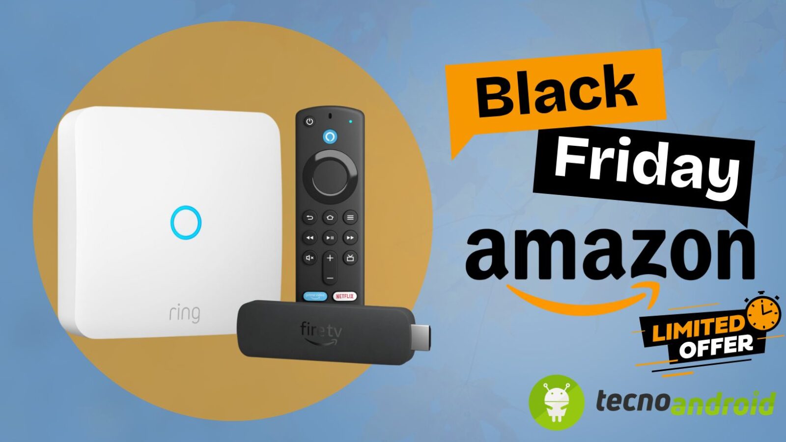 Amazon: Black Friday Natalizio con Fire TV e Ring Intercom al -62%